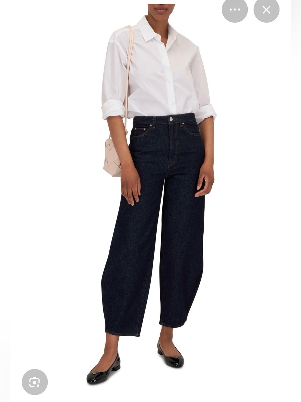 Toteme Barrel High-Rise Black Jeans